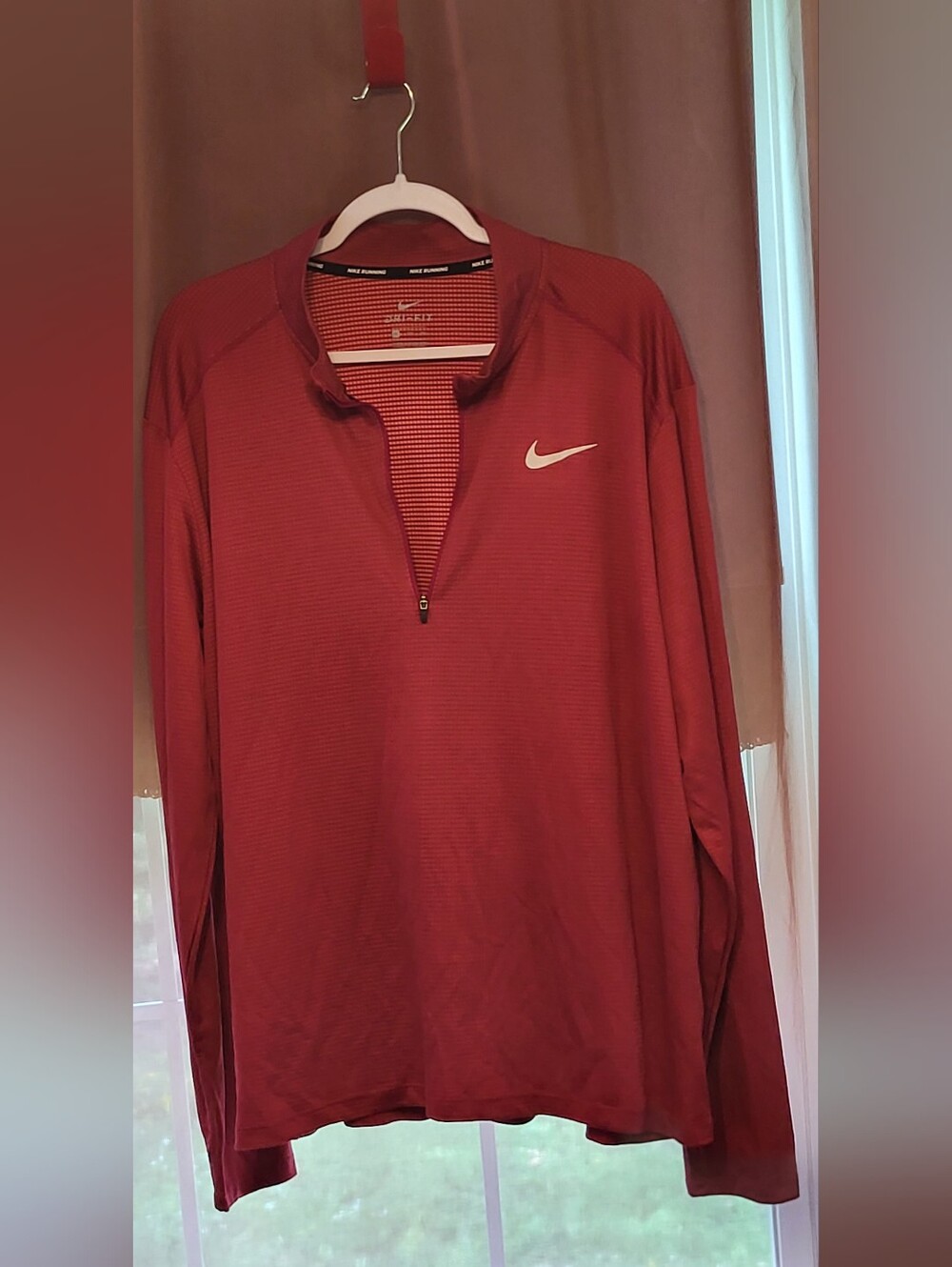 Nike 2xl Running Men’s Red Quarter-Zip Training Pullover